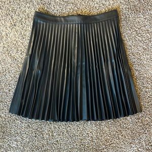 NWOT Express Pleated Faux Leather Skirt